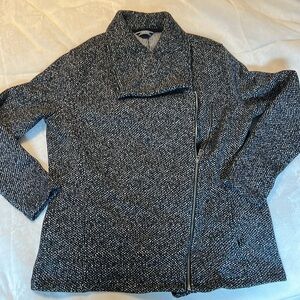 Lands End asymmetrical knit jacket! Size 14/16